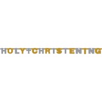 holy christening letter foil banner