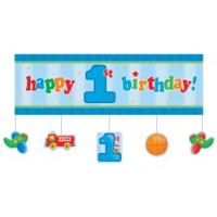 Fun At One Giant Party Banner (5ft) - Boy