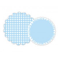 Blue Gingham/It's A Boy Charger Set (8)