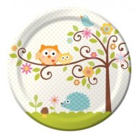 A Pack of 8 Happi Tree Dinner Plates