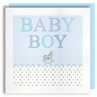 Baby Boy Rocking Horse Charm Card