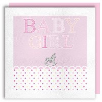 Baby Girl Rocking Horse Charm Card