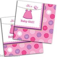 Baby Girl Clothes Line Napkins