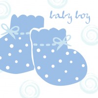 baby boy bootie card