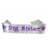 Big Sister Sash White and Purple