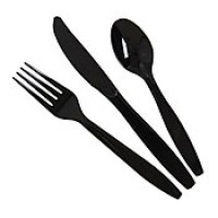 Pack of Black Cutlery