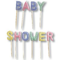 Baby Shower Glitter Candles