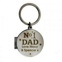 Personalised No1 Dad Photo Keyring