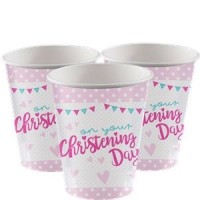 Christening Day Pink Cups