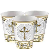 Silver & Gold Radiant Cross Cups