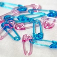 crystal effect mini nappy pins
