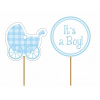 It's A Boy Cup Cake Toppers