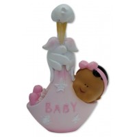A Porcelain Stork with Ethnic Baby Girl