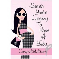 Personalised Fabulous Leaving For Baby Card