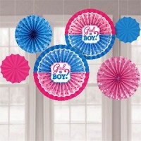 Gender Reveal Paper Fans