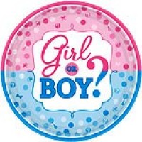 gender reveal plates