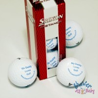 3 'My Daddy Loves Golf' Golf Balls