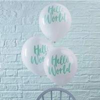 Hello World Latex Balloons x 10