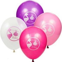 Baby Girl Stork Latex Balloons