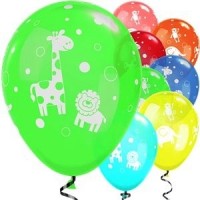 Cute & Cuddly Jungle Animals pack of 6 latex balloons