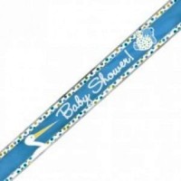 baby boy stork foil banner