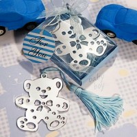 Lovable Teddy Bear Design Bookmarks Blue