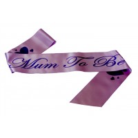 A Mum To Be Satin Sash Lilac/Purple