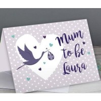 Personalised Mum to Be Stork Card