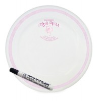 Personalised Stork It's a Girl Message Plate