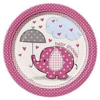 Girl Umbrellaphants Pack of Dessert Plates