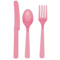 Pack of Pretty Pink Cutlery Set