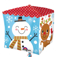  Snowman & Santa Cubez Balloon - 24'' Foil