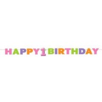 1st Birthday Girl Dots Foam Banner