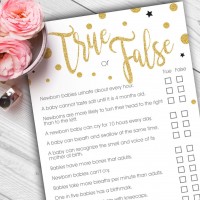 True and False? baby shower game