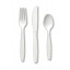 white cutlery set