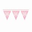 pink christening cross flag banner
