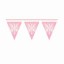 pink christening cross flag banner