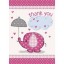 Girl Umbrellaphants Thank You Card