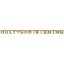 holy christening letter foil banner