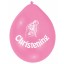 pink christening celebration balloons