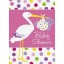 Baby Girl Stork Invitations - pack of 8