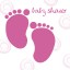 A Baby Girl Feet Baby Shower Greeting Card