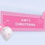 Christening Booties Pink Personalisable Banner - 1.2m