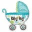 A Giant Baby Boy Pram Foil Balloon