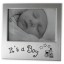 Brushed Silver Boy Photo Frame