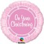 On your Christening Baby Girl Foil Balloon