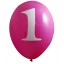 Pack of 6 Pink 1st Birthday Balloons