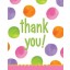 1st Birthday Girl Dots Thank You Card