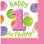 1st Birthday Girl Dots Napkins