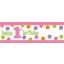 1st Birthday Girl Dots Giant Banner